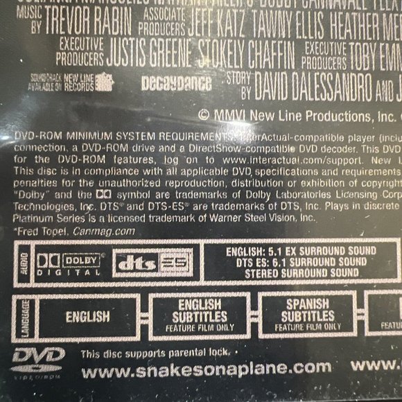 Snakes on a Plane DVD 2007 Full Frame - Picture 5 of 7